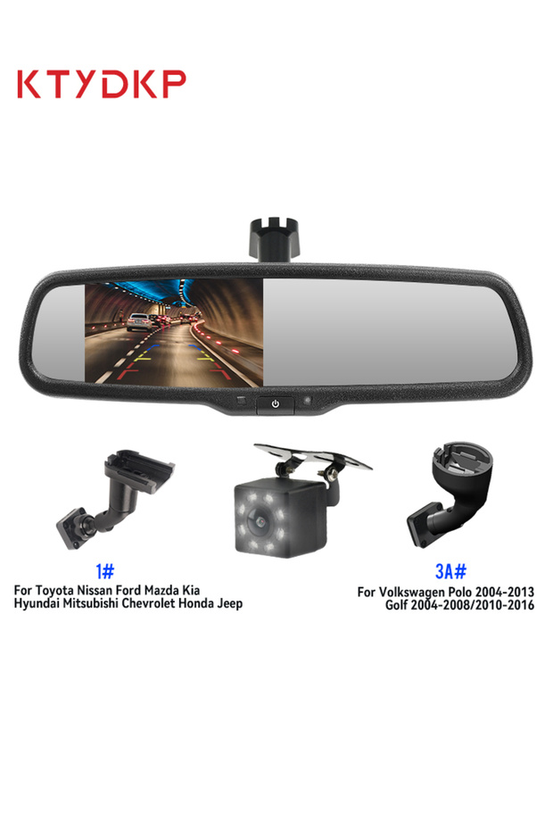 Ktydkp 4.3 Inch Car Reversing Camera with Mirror Monitor Original Special Bracket Auto Brightness ... - 8