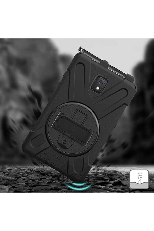 Galaxy Tab Active 3 T577 Zore Defender Tablet Silikon - Siyah - 4