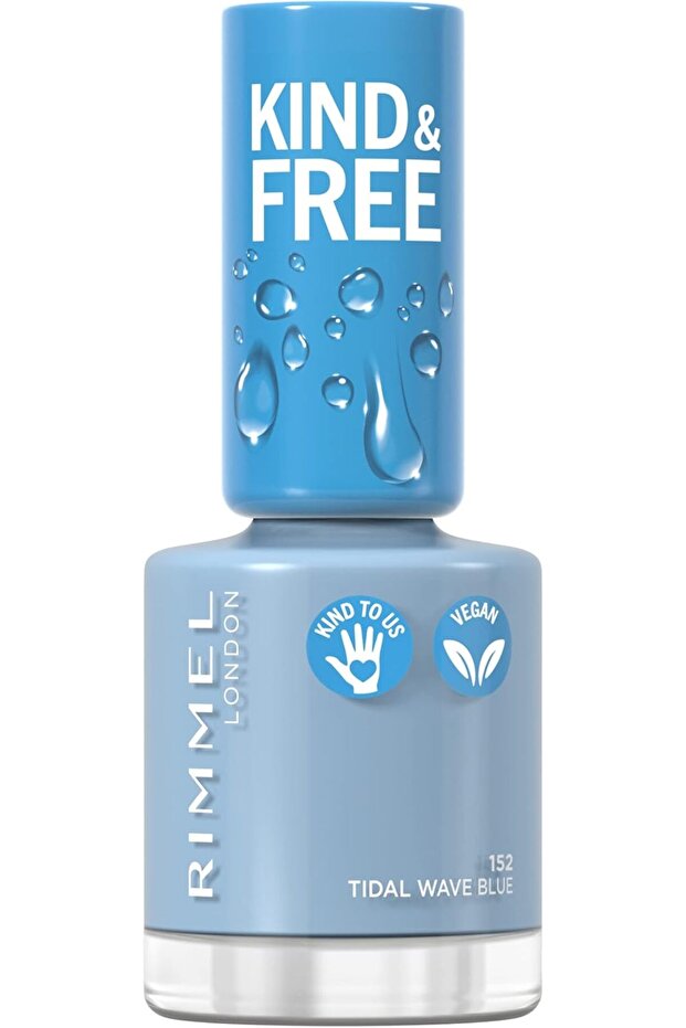 Kind & Free Clean Nail Polish - 152 - Tidal Wave Blue, 8ml