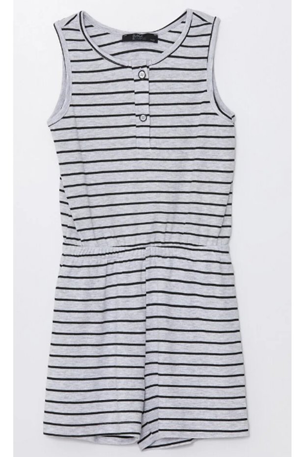Girl's Striped Shorts Jumpsuit - Lorin