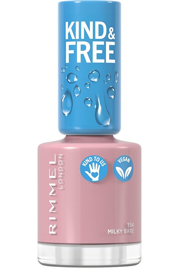 Kind & Free Clean Nail Polish - 154 - Milky Bare, 8ml