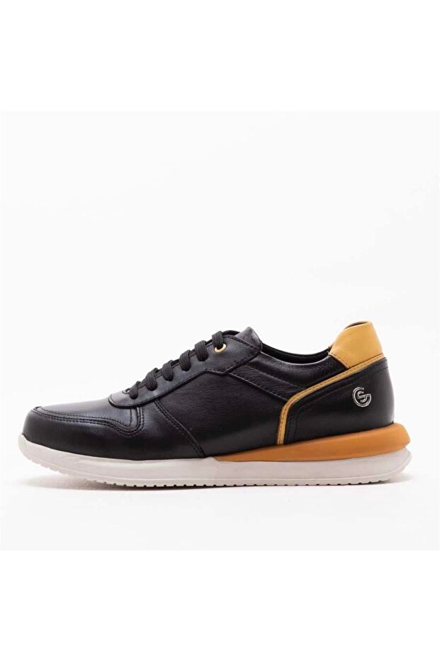 Miller Men's Beige Genuine Leather Sneakers
