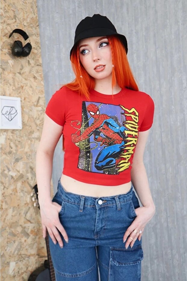 سبايدرمان سبايدرمان نمط مطبوع باللون الأحمر - 3