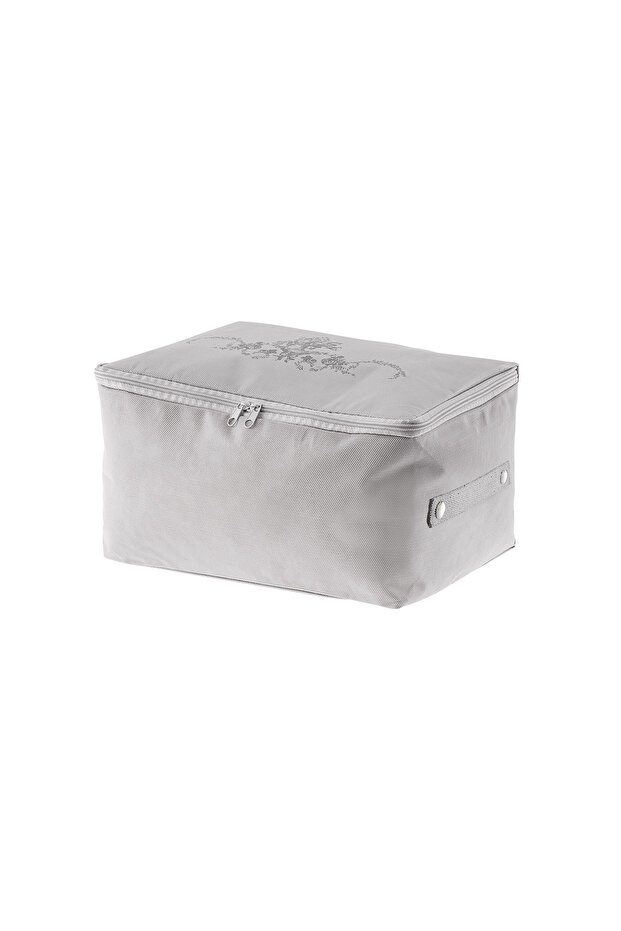 Flower Pattern Printed Scrap - Gray - 30X22X18 cm