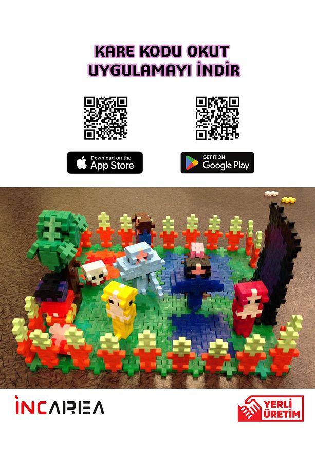 Wizard Block / Blockland 400 Parça Pixel Yaratıcı Tasarım Yapı İnşaa Seti Eğitici Oyuncak Minecraft - 4