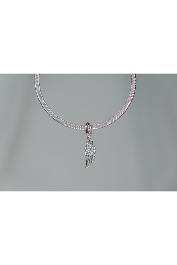 Angel Wings Stainless Steel Charm