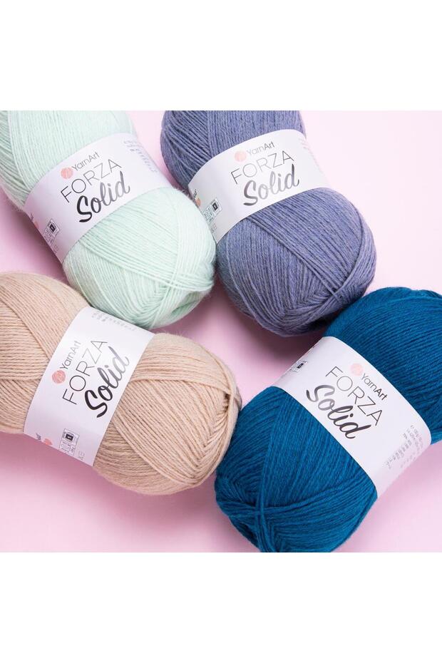 Forza SOLID El Örgü Çorap, Eldiven, Ipliği - 3