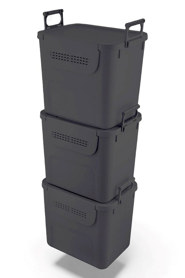 MT-35 Mybox 30 Litre Çok Amaçlı  Organizer Saklama Kutusu Antrasit (3 Adet) - 4