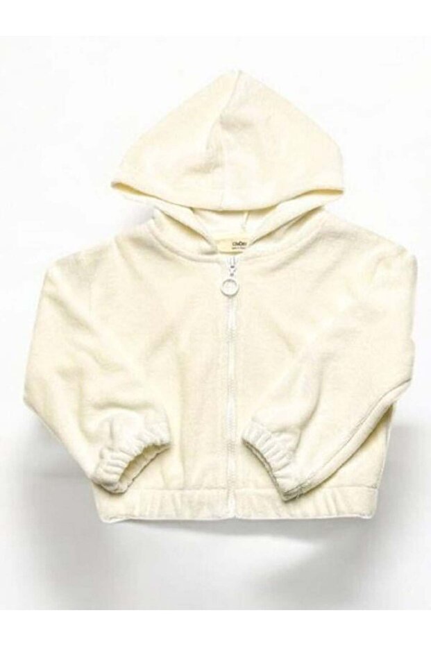 Girl's Hooded Plush Cardigan