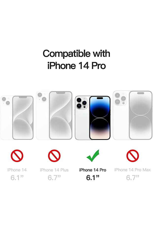 3 عبوات من واقي الشاشة الزجاجي المقوى HD+ المتوافق مع iPhone 14 Pro (3 عبوات) - 2