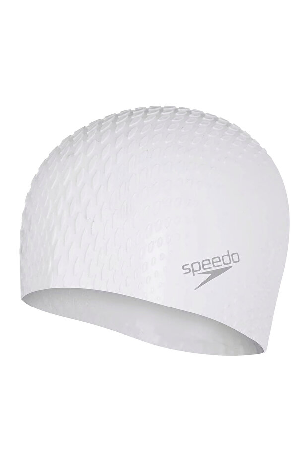 قبعة سباحة بيضاء للجنسين من Bubble Active + Cap Au