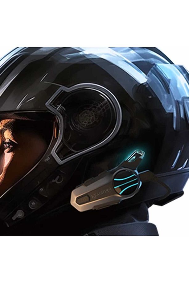 Motosiklet Çene Açılır Ve Yarım Kask Kulaklık Intercom Seti 1 Adet 2 Kişilik Intrekom Bluetooth... - 4
