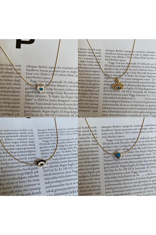 Gold Kolye Seti -  4'Lü Set Kolye - 1