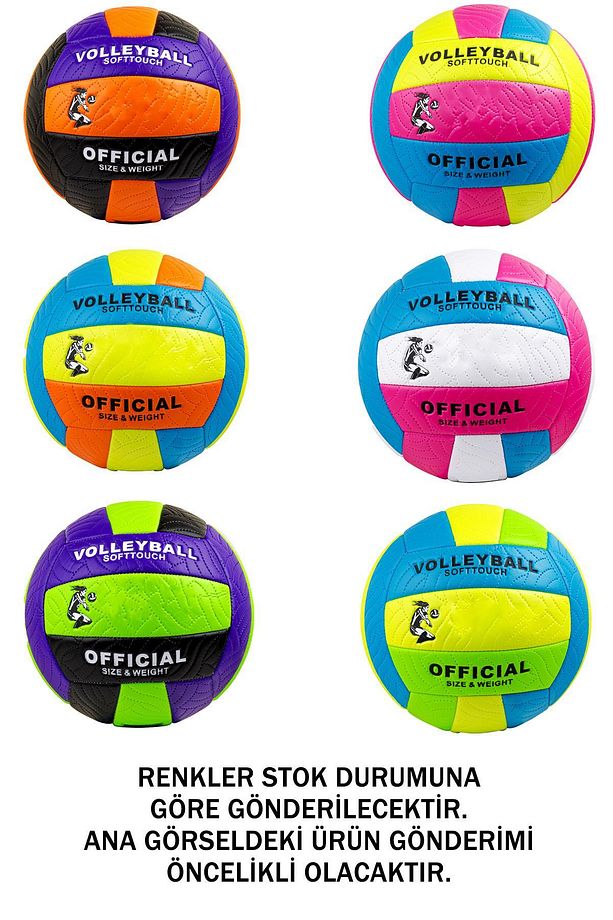 1.Kalite Yumuşak Yüzey Dikişli Soft Touch Voleybol Topu İç ve Dış Mekan 5no Çift Astar Eğitici Top - 4