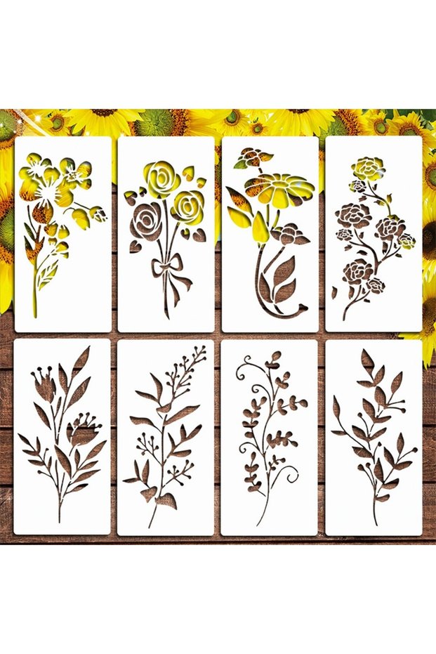 C Garden Fence Large Flower Stencils Diy Decoration Painted Stickers Template Diy Flower Butterfly .