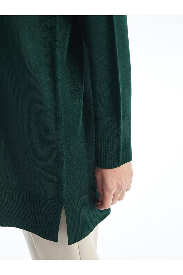 LCW Modest Kadın Yarım Balıkçı Yaka Düz Triko Tunik - 4