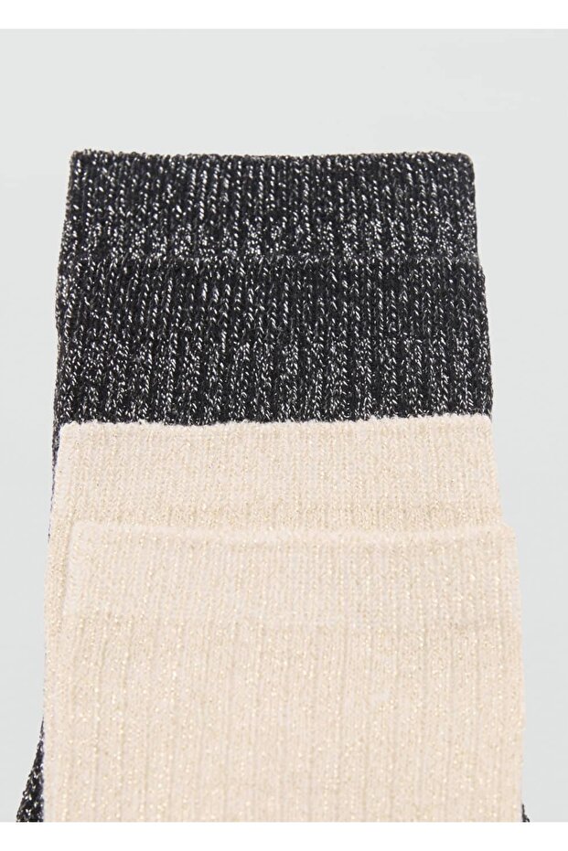 2'li Fitilli Simli Çorap Seti - 4