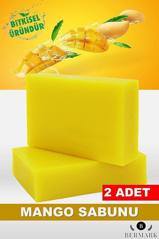Vegetable Oil and Glycerin, Vegetable Mango Soap, Vegan, 2 Packs of 100g (2g)