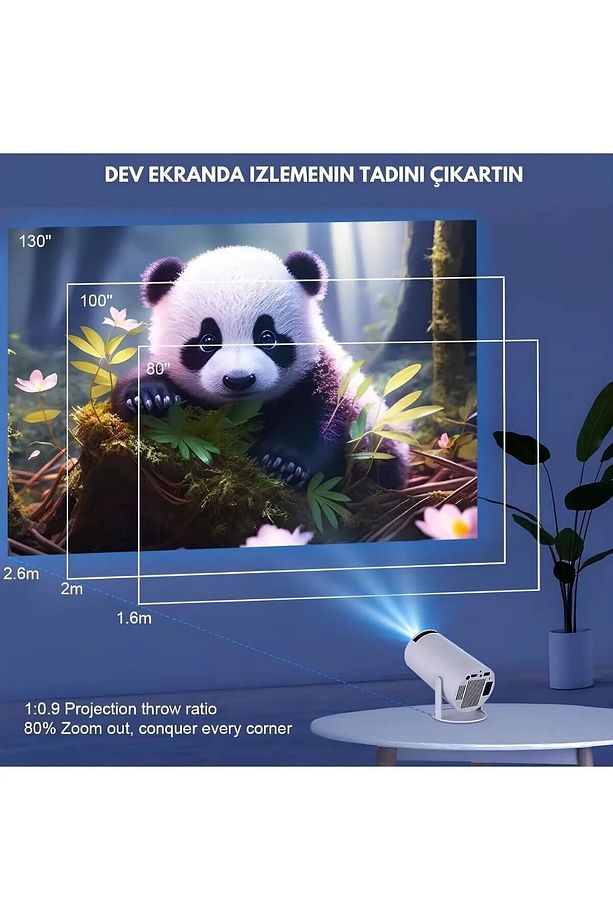 Taşınabilir Sinema Projektörü 4k Ev Sineması Android 12 - 3