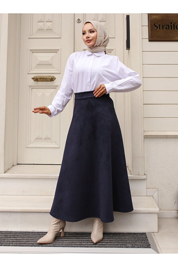 SÜET ETEK - Lacivert - - 3