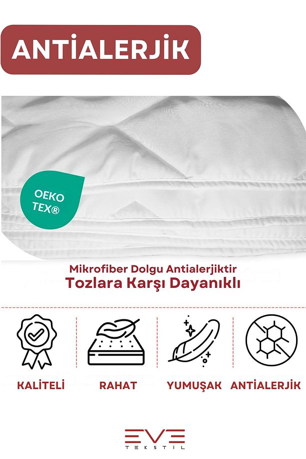 Kapitone Yüksek Kaliteli 4 Mevsim Kullanılabilir Microfiber Soft Tek Kişilik Antialerjik Yorgan - 6