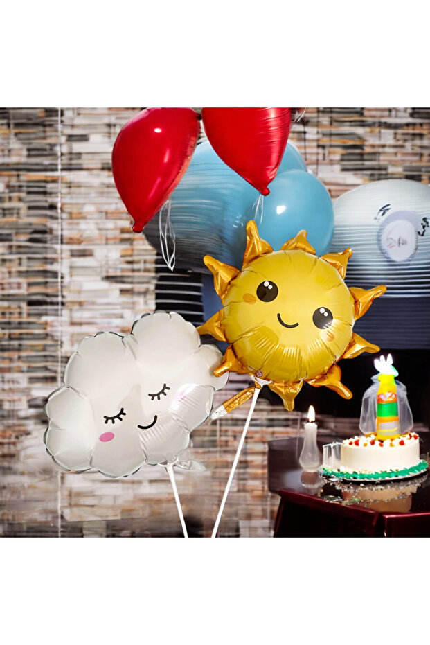 Cloud Sun Themed 2 Piece Foil Balloon Set