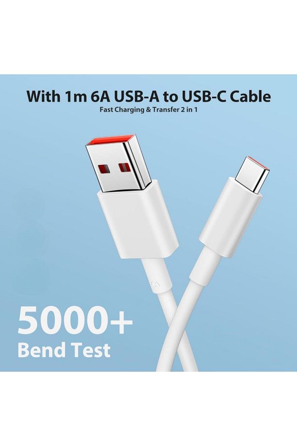 120 Watt Type C Yüksek Hızlı Şarj Aleti USB Başlık + Type C Kablo Tecno Spark 10C Uyumlu - 6