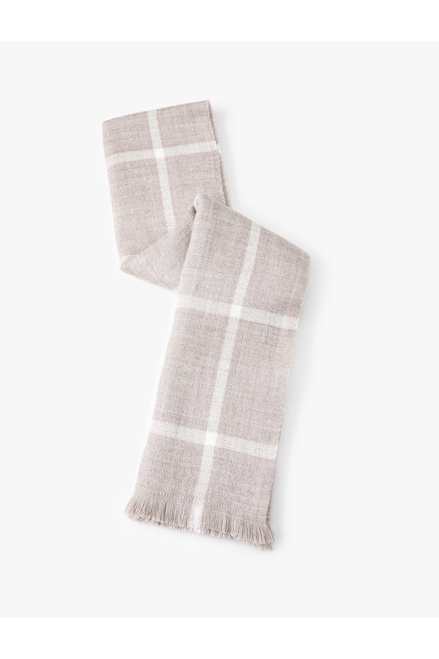 Long Tassel Patterned Soft Scarf