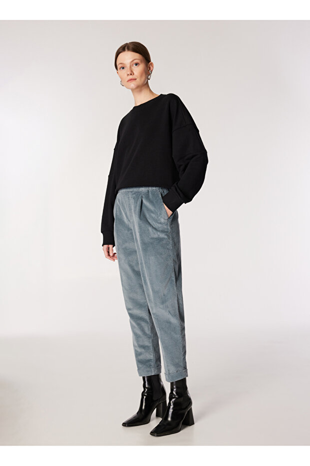 High Waist Regular Gray Women's Pants 4Ha2556K4