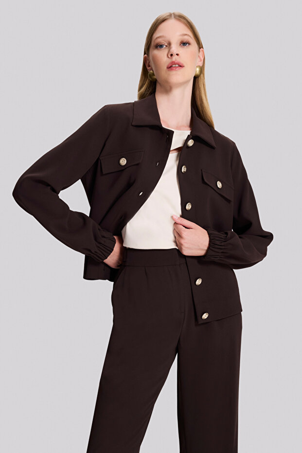 Düğmeli Şık Ceket - 1