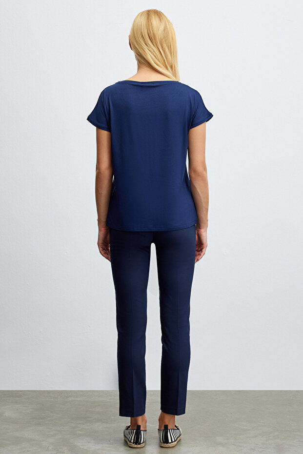 Pul İşlemeli T-Shirt - 4