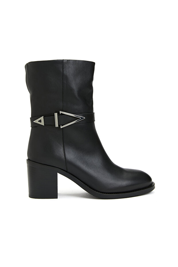 Siyah Kadın Deri Bot - 2