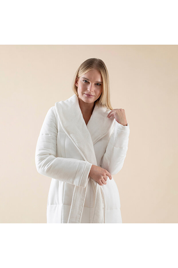 Audel Kadın Bornoz Ekru - 4