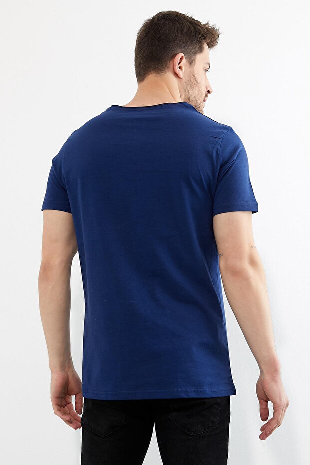 Erkek Bisiklet Yaka Basic T-shirt - 4