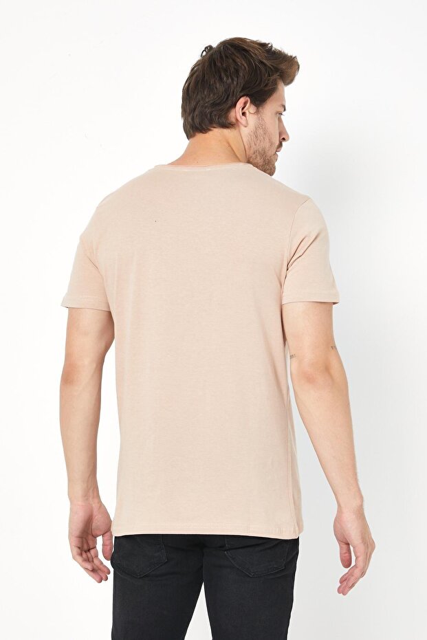 Erkek Bisiklet Yaka Basic T-shirt - 4