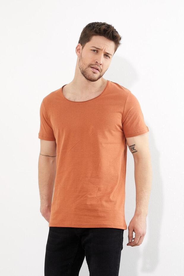 Erkek Bisiklet Yaka Basic T-shirt - 2