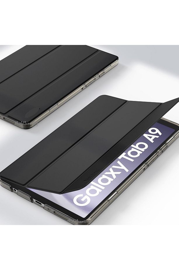 Samsung Galaxy Tab A9 8.7 inç Sm-X110 Tablet Kılıfı Akıllı Smart Uyku Modlu Katlanabilir Şeffaf - 3