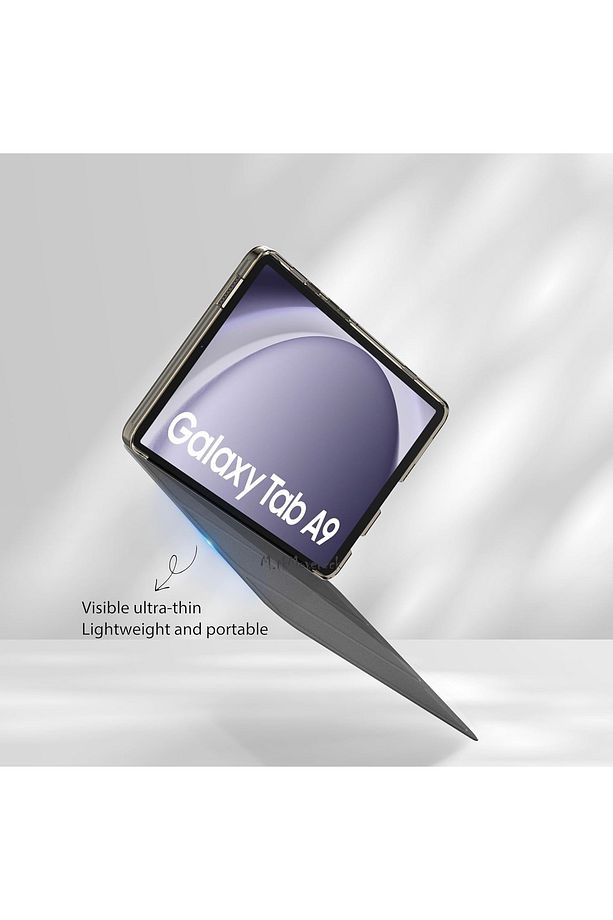 Samsung Galaxy Tab A9 8.7 inç Sm-X110 Tablet Kılıfı Akıllı Smart Uyku Modlu Katlanabilir Şeffaf - 5