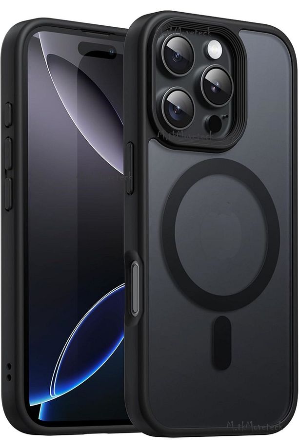 İphone 16 Pro Max Kılıf Mat Magsafe Şarj Özellikli Darbe Önleyici Hassas Butonlu Renkli YumuşakKenar - 1