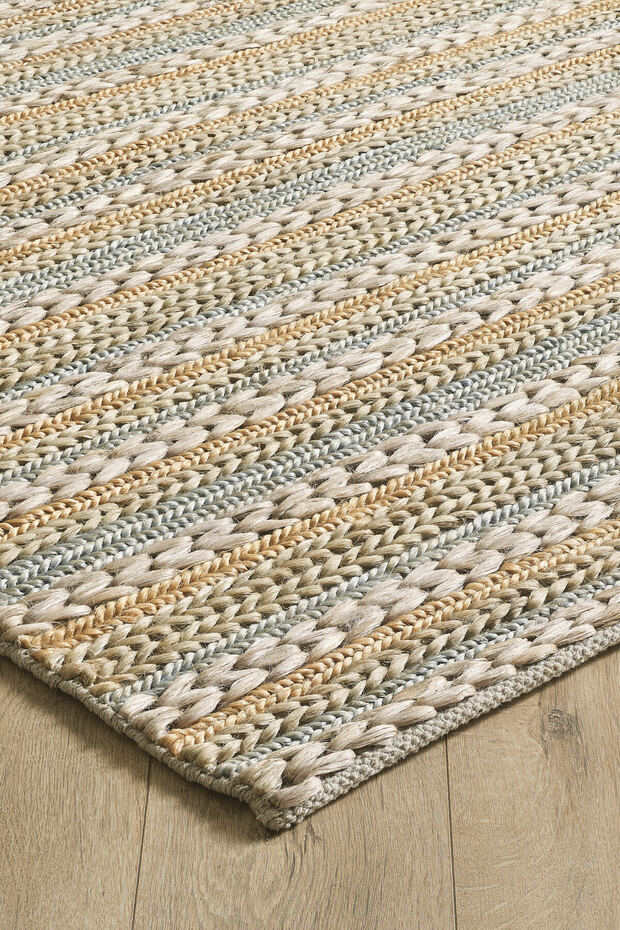 Dulce - Silver Multy Çok Renkli Jüt Hasır Halı - 2