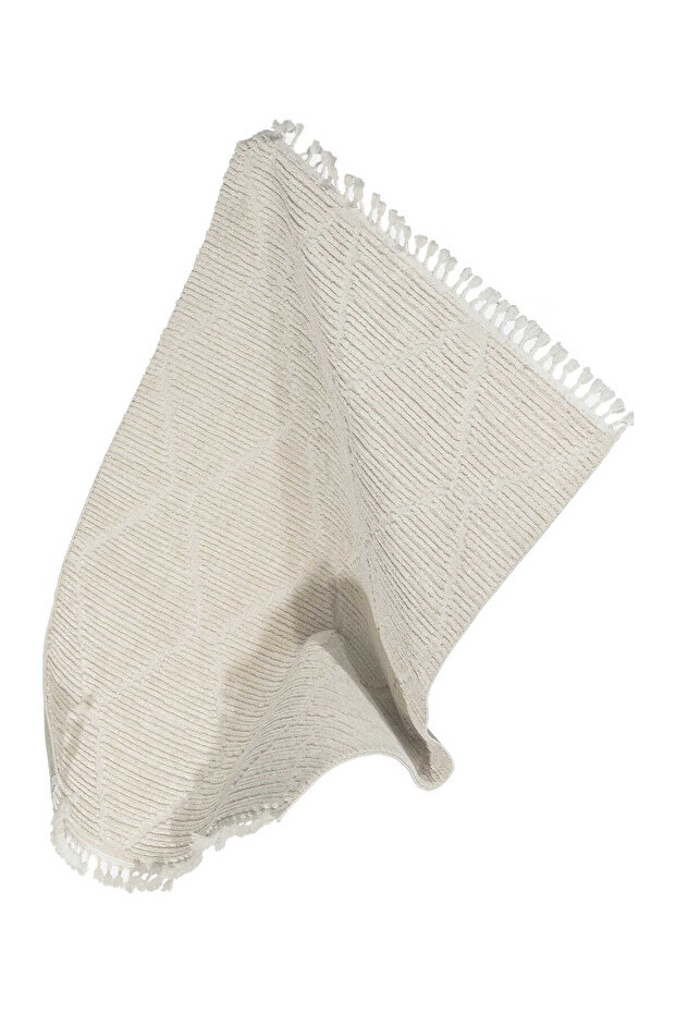 Bilbao - Bright White Modern Iskandinav Krem Halı - 7