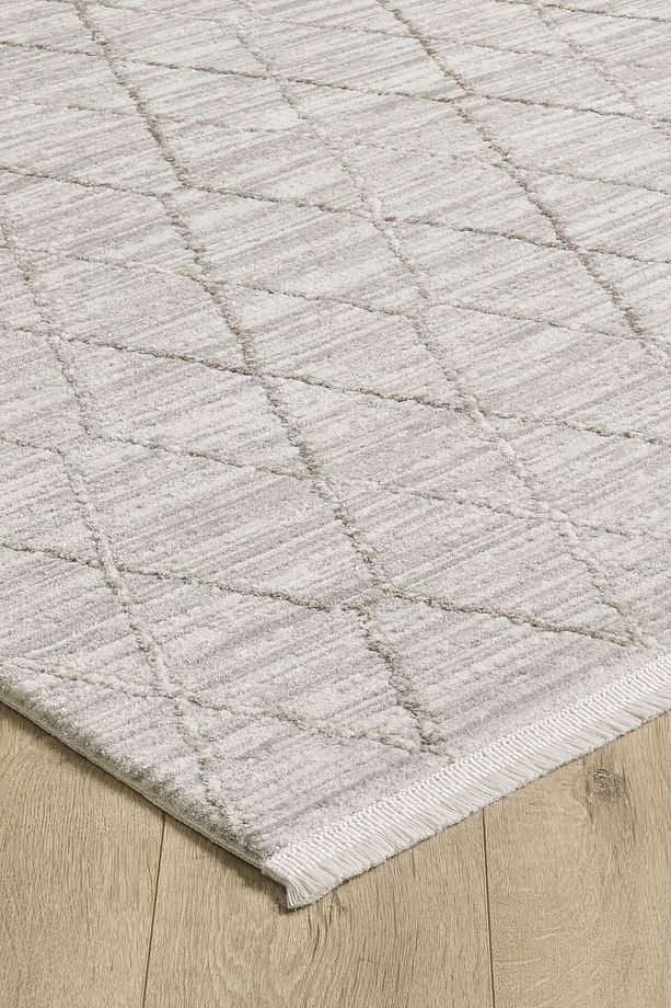 Nera - Pebble Takma Saçaklı Modern Halı - 3