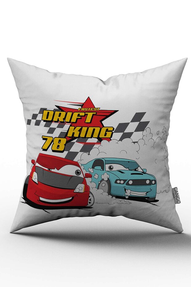 غطاء وسادة للأطفال مطبوع رقميًا باللون الأحمر والأزرق - Chcck05