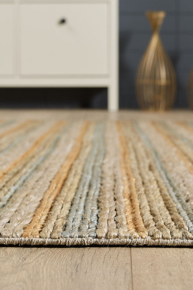 Dulce - Silver Multy Çok Renkli Jüt Hasır Halı - 4