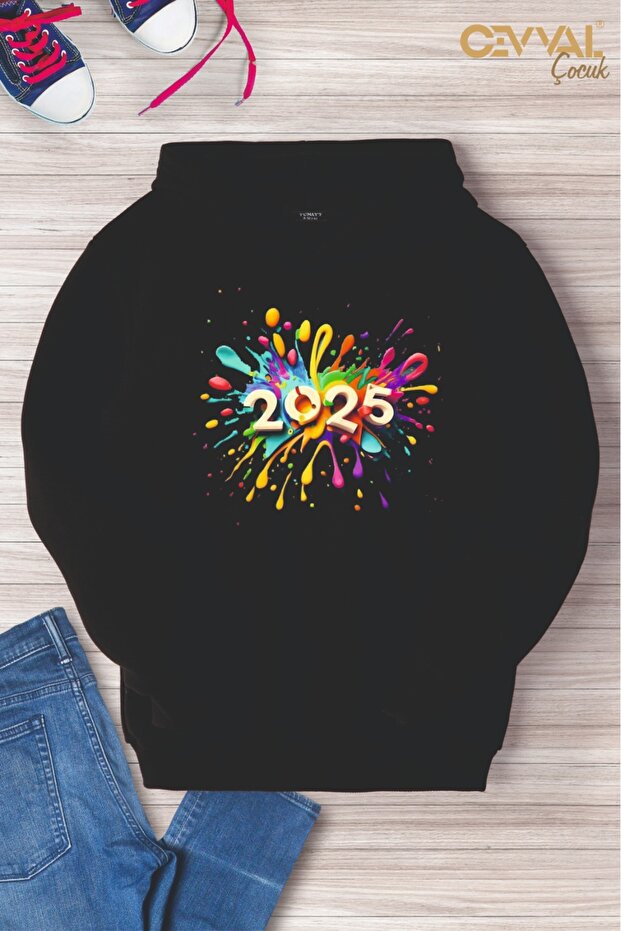 New Year Special Collection Hooded Printed Cotton Children's Sweatshirt
