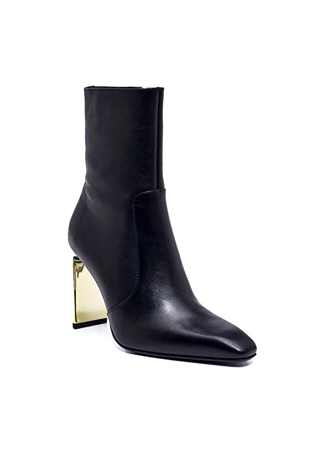 LESA Siyah Hakiki Deri Kadın TOPUKLU BOT - 2