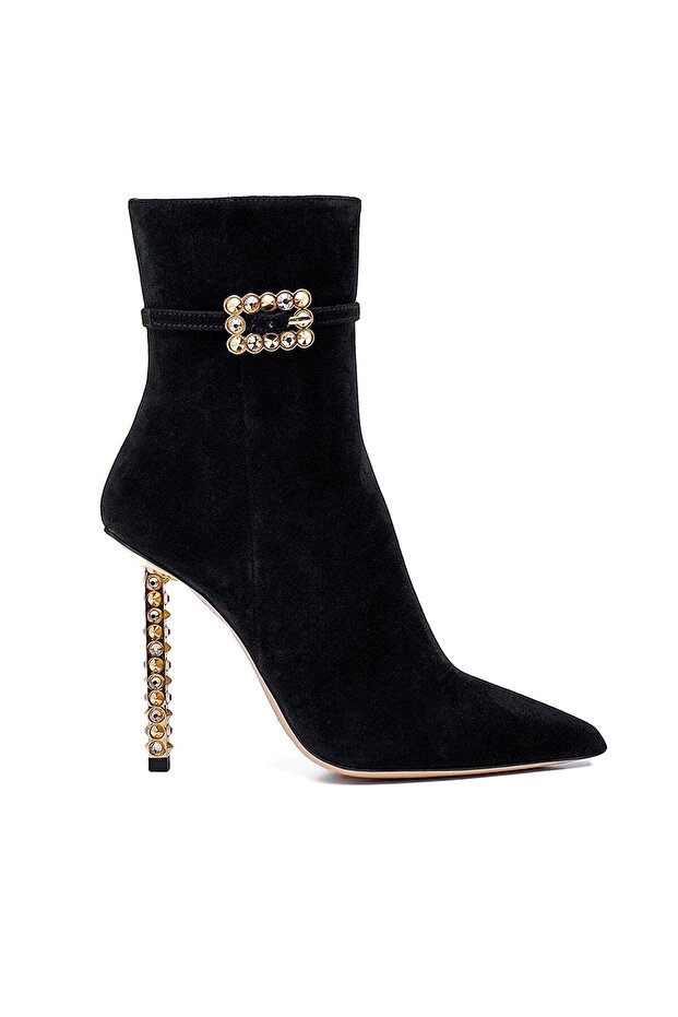 WONDE SİYAH SÜET Kadın TOPUKLU BOT - 1