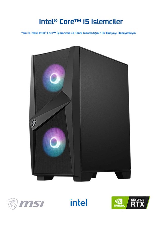 RTX4060 8GB - GAMİNG PC DDR5 - İNTEL İ5 14400F - 16 GB DDR5 RAM - 1 TB M.2 SSD - WİFİ - BLUETOOTH - - 2