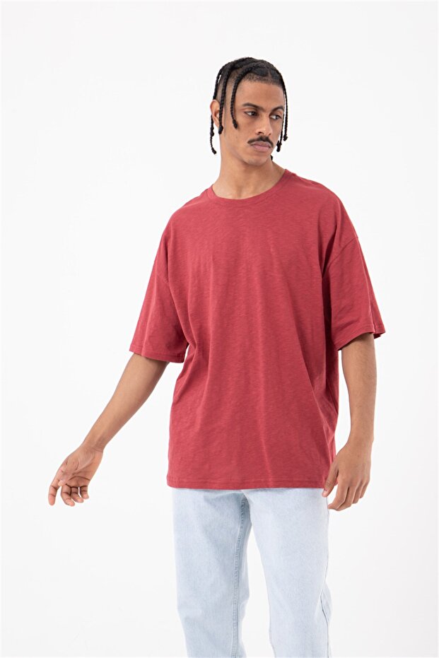 Ανδρικό μπλουζάκι Flamlı Basic oversized Tile - 2