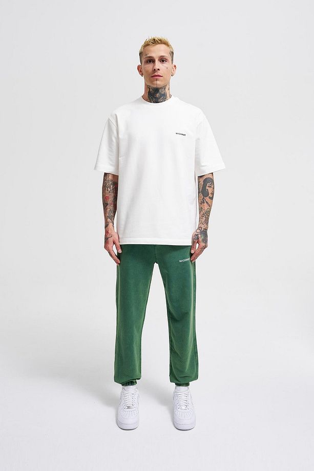 Erkek Luxury Basic Yıkamalı Jogger Yeşil Eşofman Altı - 7